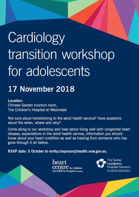 Cardiology transition workshop for adolescents